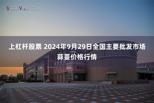 上杠杆股票 2024年9月29日全国主要批发市场蒜薹价格行情