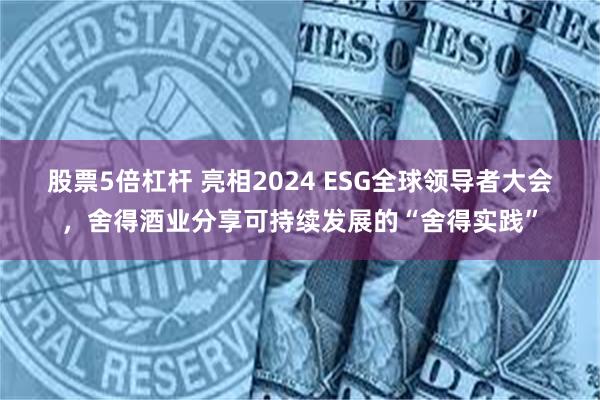 股票5倍杠杆 亮相2024 ESG全球领导者大会，舍得酒业分享可持续发展的“舍得实践”