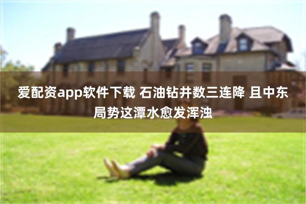 爱配资app软件下载 石油钻井数三连降 且中东局势这潭水愈发浑浊